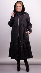 Annette pearl. Fashionable cloak for lush women. Black., not selected