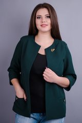 Weibliche Jacke mit Plusgrößen. Emerald.485130909 485130909 photo