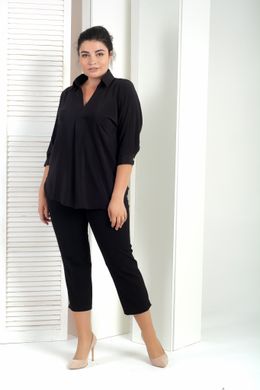 Plus size female blouse. Black.398660199mari50, 54