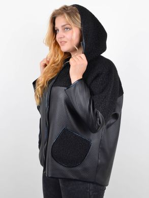 Une veste féminine légère avec une capuche. Noir.485142661 485142661 photo