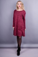 Albina. Everyday women's dress. Bordeaux., not selected