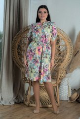 Summer hermoso vestido de talla grande. Flores lila.399104303Mari56, 52
