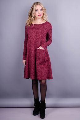 Albina. Everyday women's dress. Bordeaux., not selected