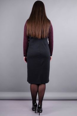 Alpha. Large -size women's dress dress. Burgundy/black., not selected
