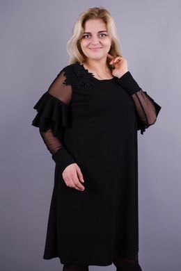 Елегантна женска рокля плюс размер. Черно.485131283 485131283 photo