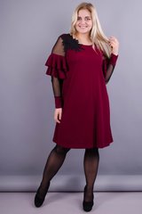 Елегантна женска рокля плюс размер. Bordeaux.485131272 485131272 photo