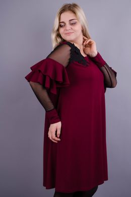 Елегантна женска рокля плюс размер. Bordeaux.485131272 485131272 photo