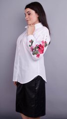 Yusmina. Stylish blouse plus siz. White., not selected