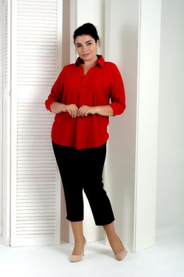 Plus size female blouse. Red.391442282mari58, 58
