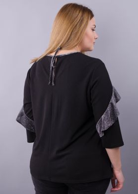 Festive blouse of Plus sizes. Black.485138398 485138398 photo