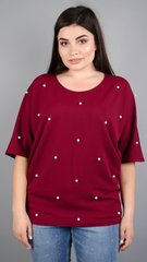 Elegancka bluzka dla kobiet plus size. Bordeaux.485131364 485131364 photo
