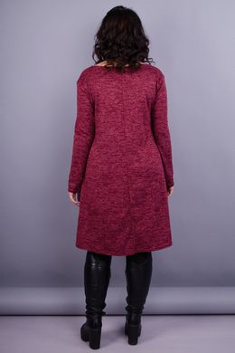 Albina. The casual dress of large sizes. Bordeaux., not selected
