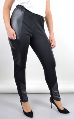 Women's leggings of Plus sizes. Black.485141389 485141389 photo