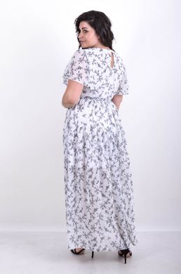 Alltags -Sommer -Chiffon -Kleid. Die Blume ist weiß.4952782945052 4952782945052 photo
