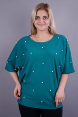Elegancka bluzka dla kobiet plus size. Turkus. 485131269 485131269 photo
