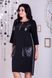 Stylish dress with eco-skin Plus size Black.405111882mari50, 60