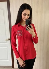 Andrea. Classic rhinestone shirt. Red, not selected