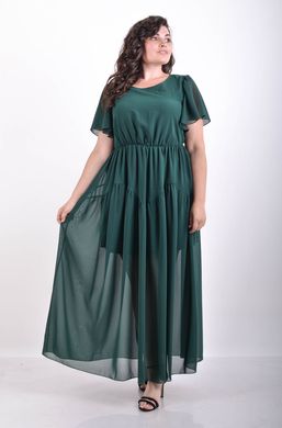 Ежедневна летна шифонска рокля. Green.4952782975052 4952782975052 photo