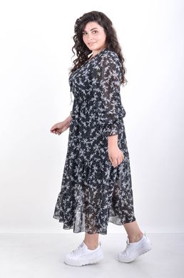 Casual summer dress from chiffon. The flower is black.4952783045860 4952783045860 photo