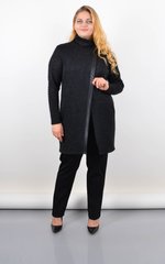 Asymmetrical wrap tunic sweater. Black.485142637 485142637 photo