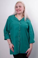 Originalūs moteriški marškiniai, plius dydžio. Turkio spalvos.485139253 485139253 photo