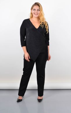 An elegant sweatshirt on the smell with a tangle of Plus Size. Black.485142620 485142620 photo