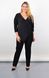 An elegant sweatshirt on the smell with a tangle of Plus Size. Black.485142620 485142620 photo 4