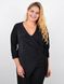 An elegant sweatshirt on the smell with a tangle of Plus Size. Black.485142620 485142620 photo 1