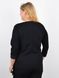 An elegant sweatshirt on the smell with a tangle of Plus Size. Black.485142620 485142620 photo 3