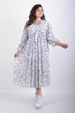 Casual summer dress from chiffon. The flower is white.4952783015052 4952783015052 photo