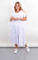 Plus Size dress with streams on the bottom. White.485142288 485142288 photo