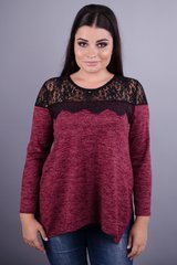 Stylowa bluzka plus rozmiar dla kobiet. Bordeaux.485131063 485131063 photo