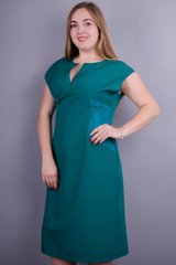 Young. Bright large -sized dress. Emerald., not selected