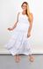 Amanda. Long-sawn dress for full lace inserts. White., not selected