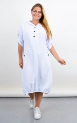 Alegra. Large -size Summer Sports Sports Dress. White., not selected