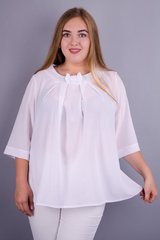 Красива блуза плюс размер. Бял.485131078 485131078 photo