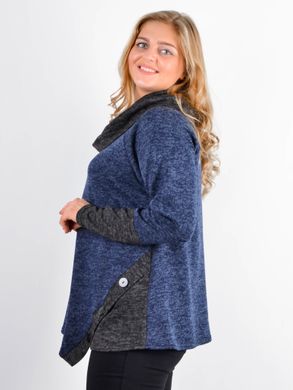 Casual blouse of Plus sizes. Blue+graphite.485141316 485141316 photo