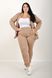 Sports costume on fleece pants with a cuff. Beige.495278339 495278339 photo 4