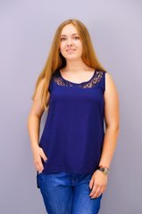 Adeline. The original large size blouse. Blue., not selected