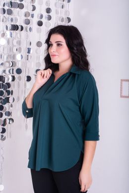 Plus size female blouse. Emerald.398660087mari52, 54