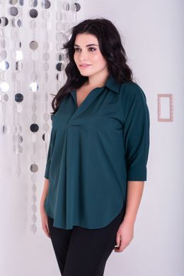 Plus size female blouse. Emerald.398660087mari52, 54
