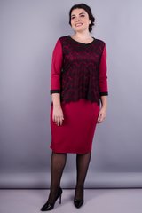 Elegancka damska sukienka plus size. Bordeaux.485131218 485131218 photo