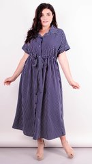 Styles Midi -Kleid für Übergröße. Blauer Streifen.485139711 485139711 photo