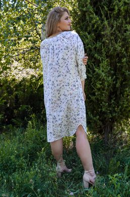 Alevina. Large large -sized dress. Flowers Milk., not selected