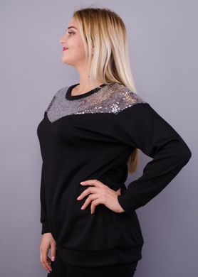 Plus size knitting blouse. Black+silver.485138007 4851380075860 photo
