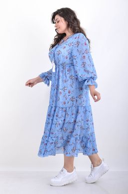 Robe d'été décontractée de la mousseline. La cloche est bleue.495278299 495278299 photo