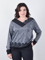 Moterų megztinis su nėriniais iki pliuso dydžio. Grey.485141904 485141904 photo