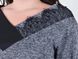 Women's sweater with lace to a Plus size. Grey.485141904 485141904 photo 5