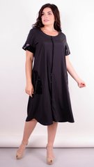 Ein elegantes Kleid von Plusgrößen. Schwarz+schwarz.485139724 485139724 photo