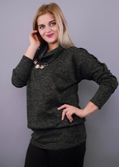 A blouse with a scarf for women plus size. Graphite.485141187 485141187 photo